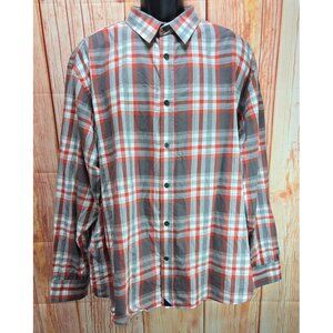 Untuckit Mens Plaid Long Sleeve Button-Up Shirt XXXL